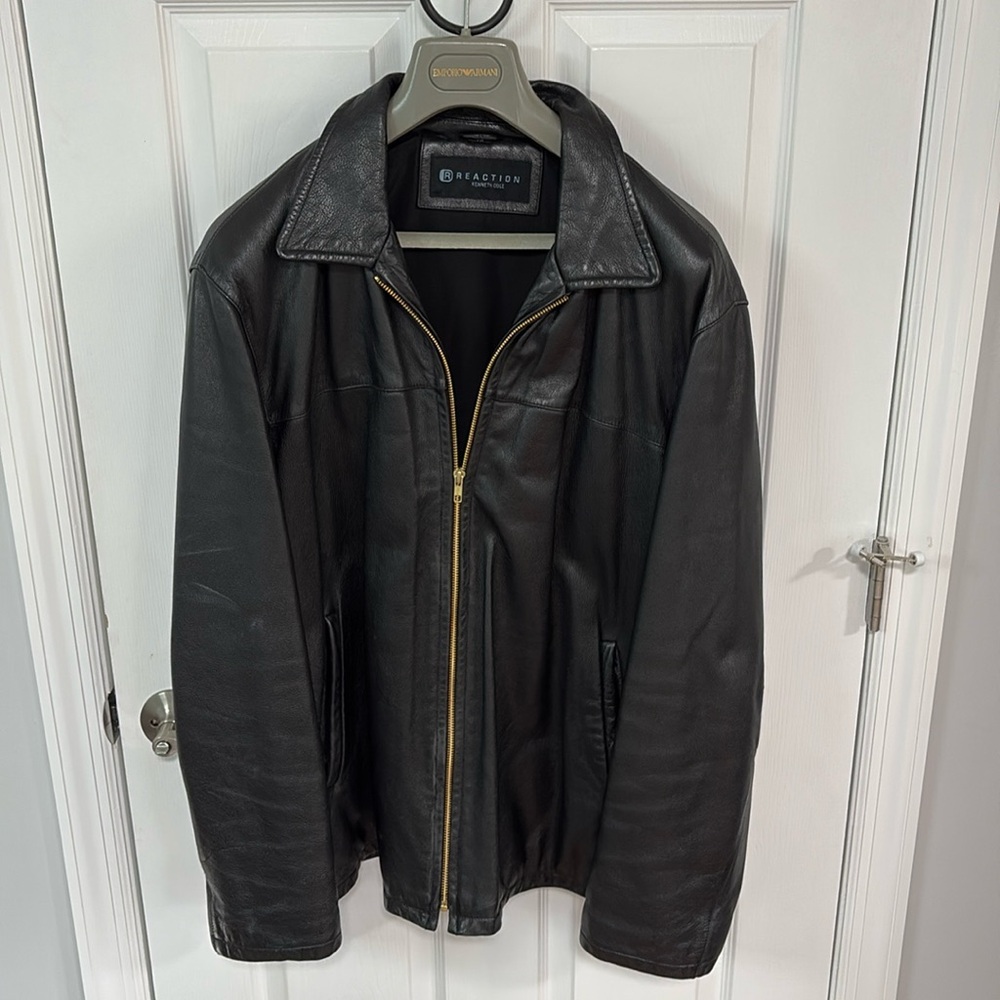 Kenneth Cole Black Leather Jacket